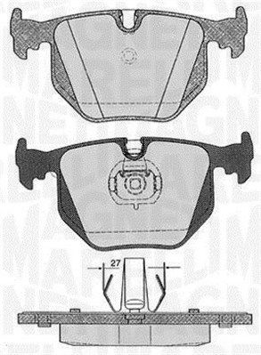 MAGNETI MARELLI stabdžių trinkelių rinkinys, diskinis stabdys 363916060152